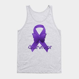 Purple Awareness Ribbon: Survivor Tank Top